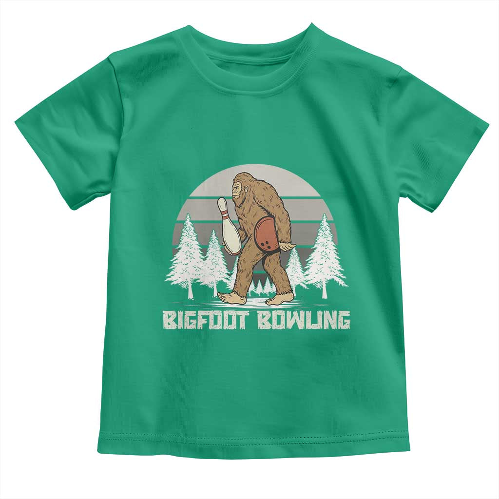 Funny Bigfoot Bowling Toddler T Shirt Gift For Bowler - Wonder Print Shop