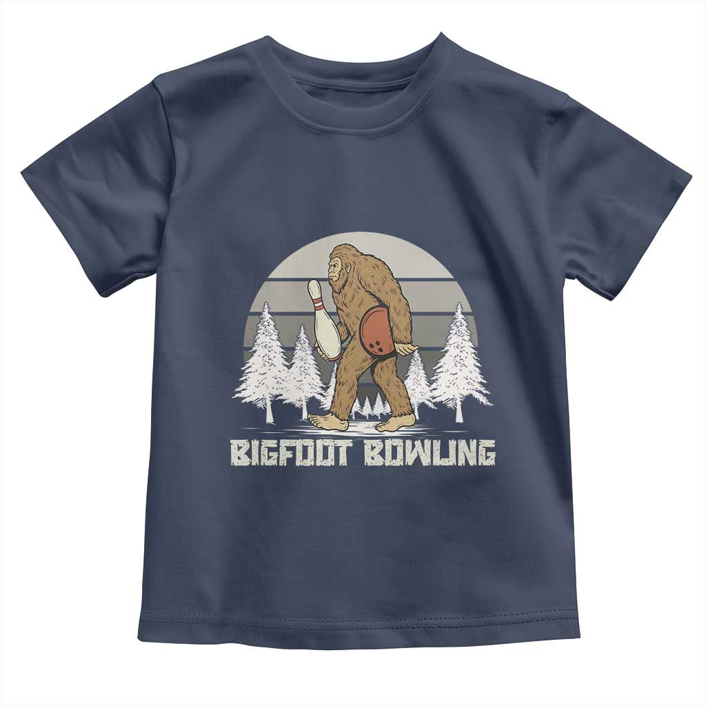 Funny Bigfoot Bowling Toddler T Shirt Gift For Bowler - Wonder Print Shop