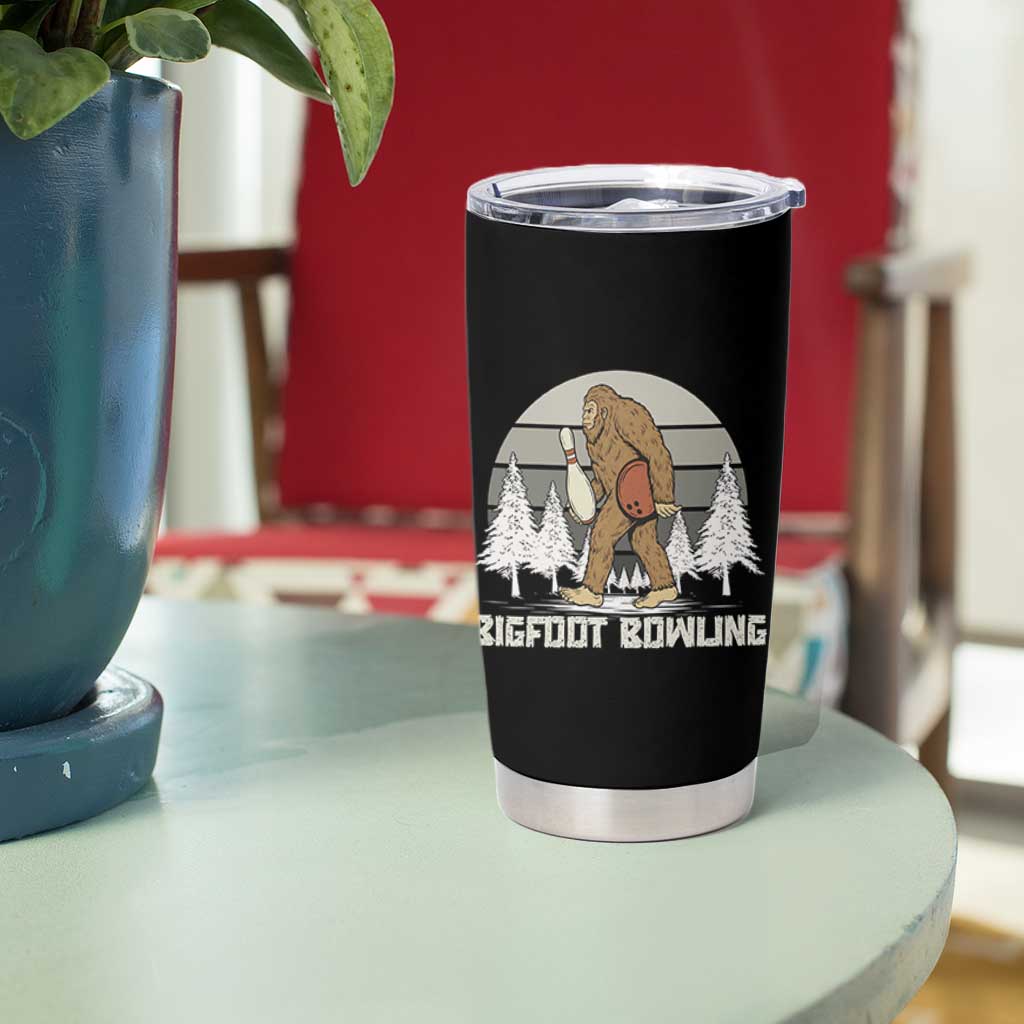 Funny Bigfoot Bowling Tumbler Cup Gift For Bowler - Wonder Print Shop
