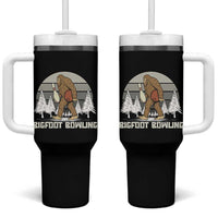 Funny Bigfoot Bowling Tumbler With Handle Gift For Bowler - Wonder Print Shop