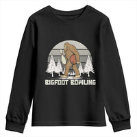 Funny Bigfoot Bowling Youth Sweatshirt Gift For Bowler - Wonder Print Shop
