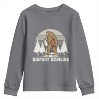 Funny Bigfoot Bowling Youth Sweatshirt Gift For Bowler - Wonder Print Shop