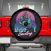 Funny Bigfoot Bowling Vaporwave Gift Spare Tire Cover - Wonder Print Shop