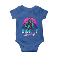 Funny Bigfoot Bowling Vaporwave Gift Baby Onesie - Wonder Print Shop