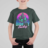 Funny Bigfoot Bowling Vaporwave Gift T Shirt For Kid - Wonder Print Shop