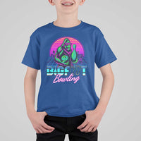Funny Bigfoot Bowling Vaporwave Gift T Shirt For Kid - Wonder Print Shop