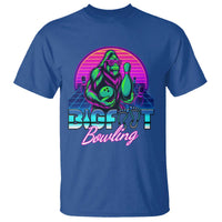 Funny Bigfoot Bowling Vaporwave Gift T Shirt - Wonder Print Shop