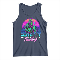 Funny Bigfoot Bowling Vaporwave Gift Tank Top - Wonder Print Shop