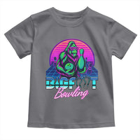 Funny Bigfoot Bowling Vaporwave Gift Toddler T Shirt - Wonder Print Shop