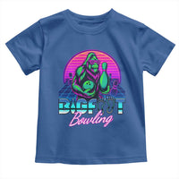 Funny Bigfoot Bowling Vaporwave Gift Toddler T Shirt - Wonder Print Shop