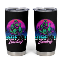 Funny Bigfoot Bowling Vaporwave Gift Tumbler Cup - Wonder Print Shop