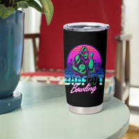 Funny Bigfoot Bowling Vaporwave Gift Tumbler Cup - Wonder Print Shop