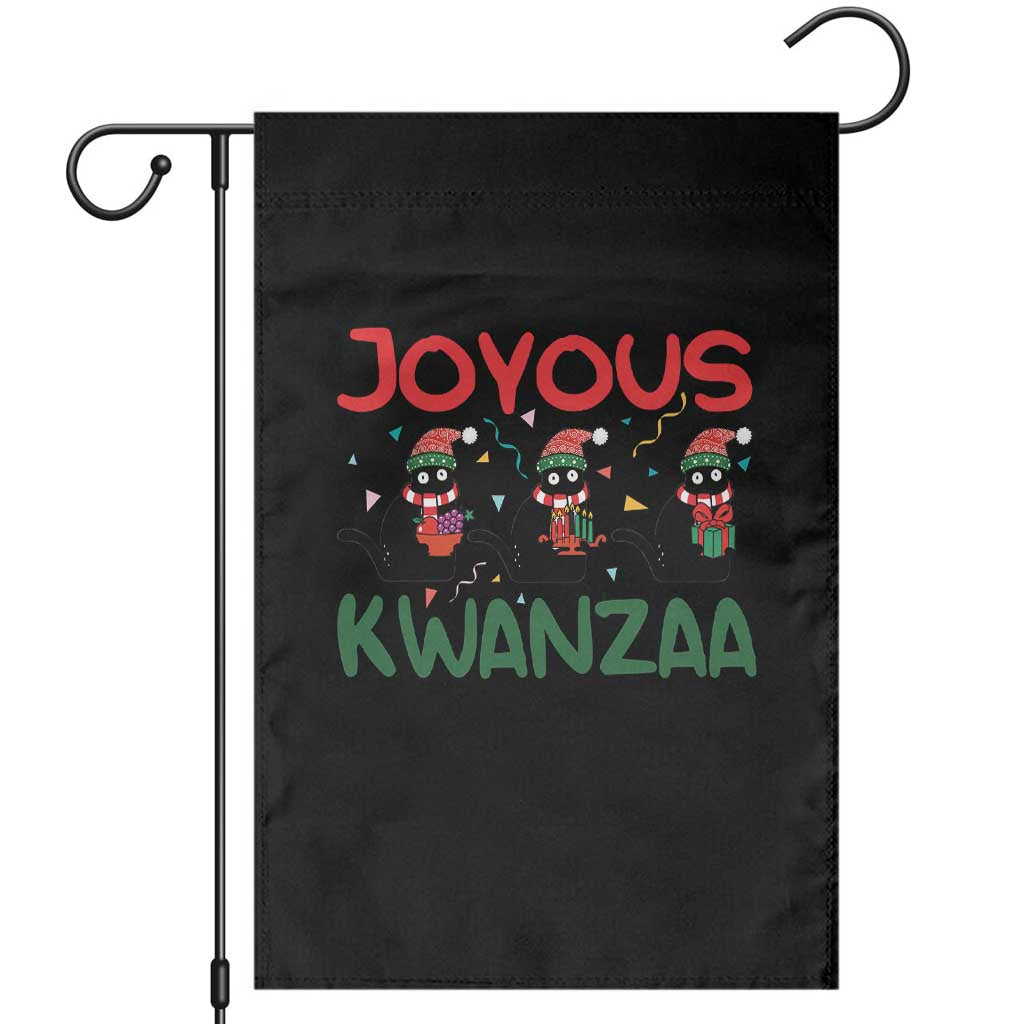 Joyous Kwanzaa Garden Flag Funny Cats With Kinara And Presents Cultural Pride Gift - Wonder Print Shop
