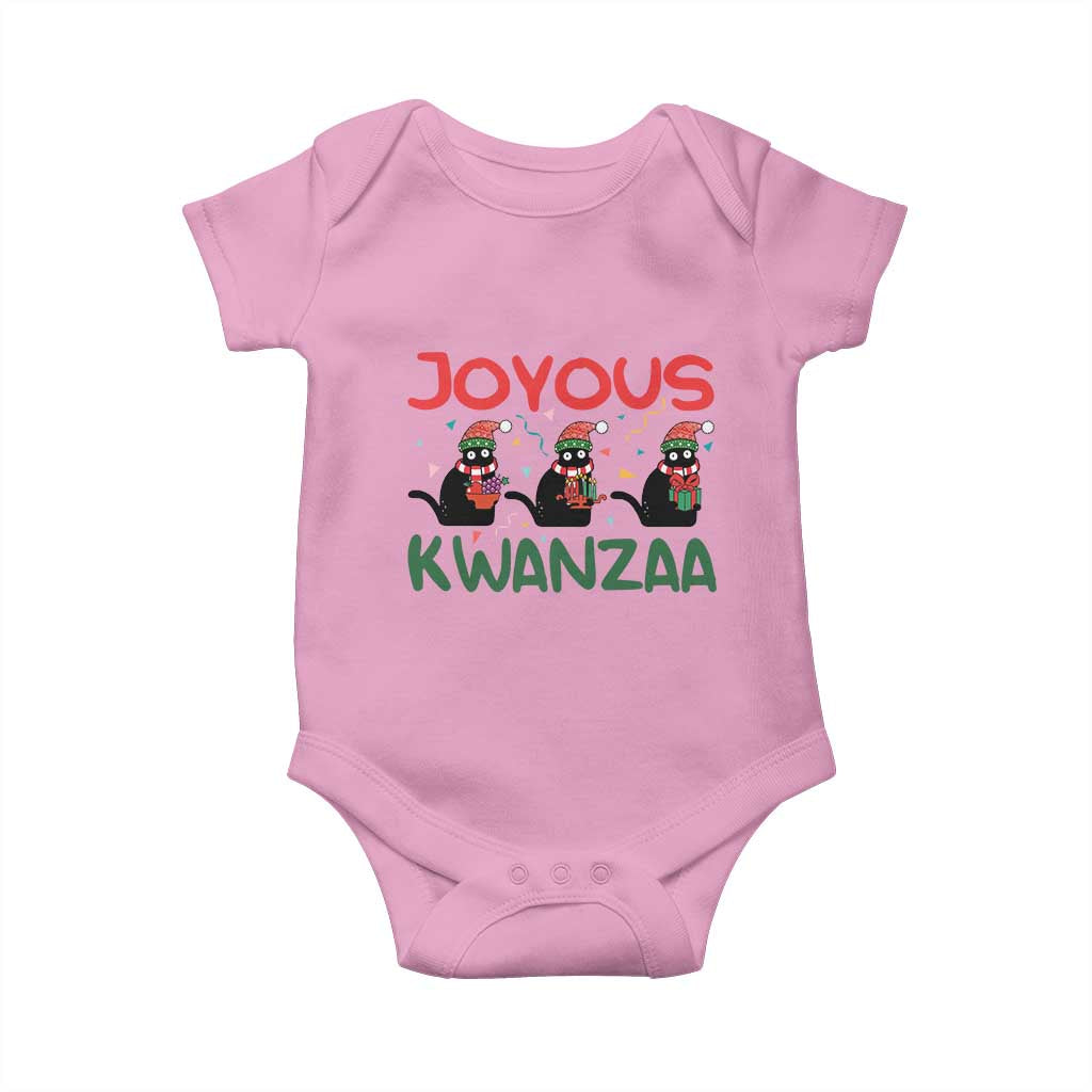 Joyous Kwanzaa Baby Onesie Funny Cats With Kinara And Presents Cultural Pride Gift - Wonder Print Shop