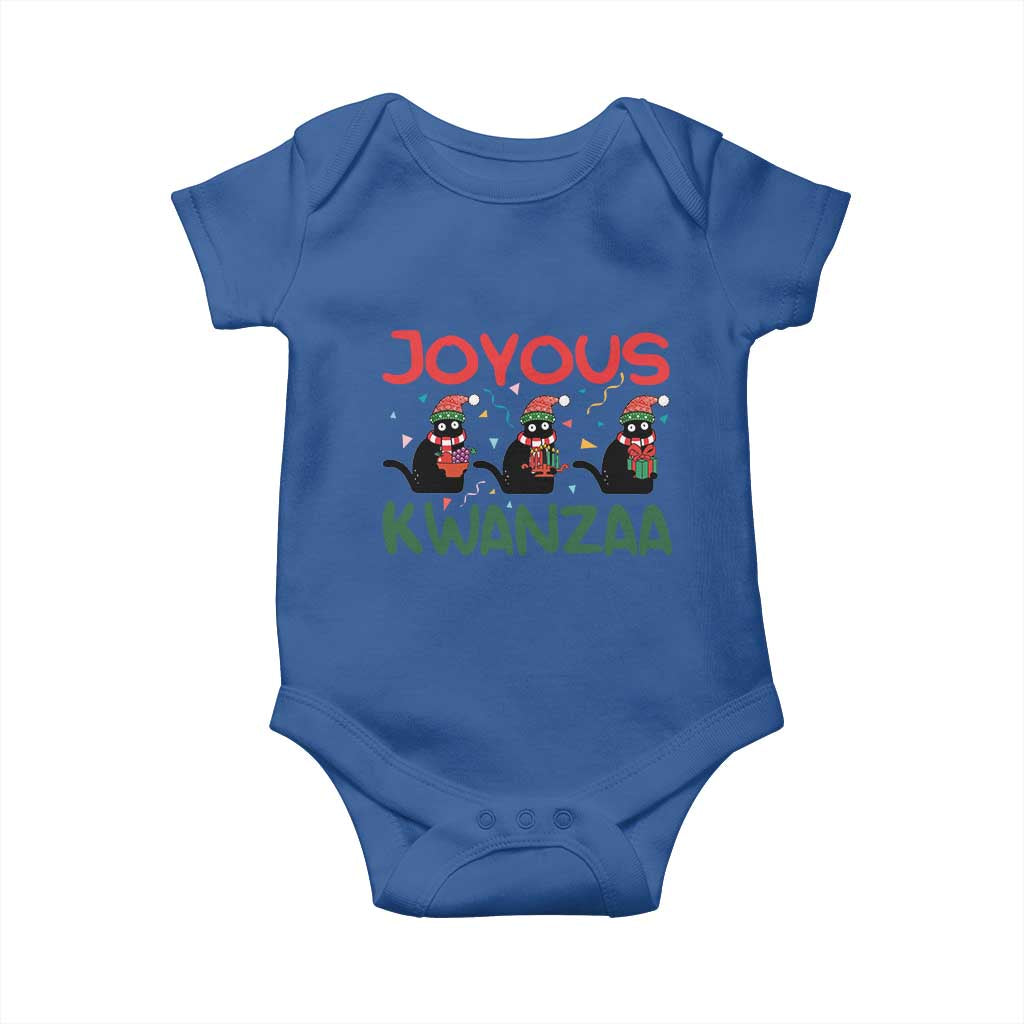 Joyous Kwanzaa Baby Onesie Funny Cats With Kinara And Presents Cultural Pride Gift - Wonder Print Shop