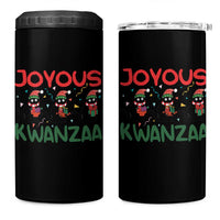 Joyous Kwanzaa 4 in 1 Can Cooler Tumbler Funny Cats With Kinara And Presents Cultural Pride Gift - Wonder Print Shop