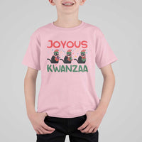 Joyous Kwanzaa T Shirt For Kid Funny Cats With Kinara And Presents Cultural Pride Gift - Wonder Print Shop