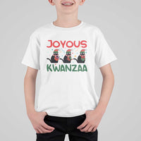 Joyous Kwanzaa T Shirt For Kid Funny Cats With Kinara And Presents Cultural Pride Gift - Wonder Print Shop