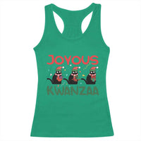 Joyous Kwanzaa Racerback Tank Top Funny Cats With Kinara And Presents Cultural Pride Gift - Wonder Print Shop