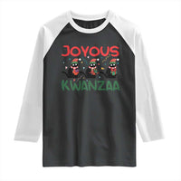Joyous Kwanzaa Raglan Shirt Funny Cats With Kinara And Presents Cultural Pride Gift - Wonder Print Shop