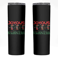 Joyous Kwanzaa Skinny Tumbler Funny Cats With Kinara And Presents Cultural Pride Gift - Wonder Print Shop