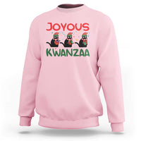 Joyous Kwanzaa Sweatshirt Funny Cats With Kinara And Presents Cultural Pride Gift - Wonder Print Shop