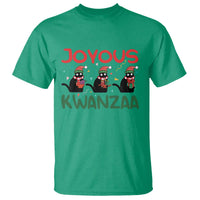 Joyous Kwanzaa T Shirt Funny Cats With Kinara And Presents Cultural Pride Gift - Wonder Print Shop
