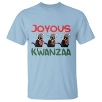 Joyous Kwanzaa T Shirt Funny Cats With Kinara And Presents Cultural Pride Gift - Wonder Print Shop
