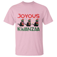Joyous Kwanzaa T Shirt Funny Cats With Kinara And Presents Cultural Pride Gift - Wonder Print Shop