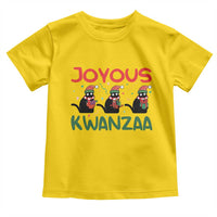 Joyous Kwanzaa Toddler T Shirt Funny Cats With Kinara And Presents Cultural Pride Gift - Wonder Print Shop