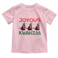 Joyous Kwanzaa Toddler T Shirt Funny Cats With Kinara And Presents Cultural Pride Gift - Wonder Print Shop