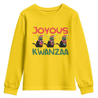 Joyous Kwanzaa Youth Sweatshirt Funny Cats With Kinara And Presents Cultural Pride Gift - Wonder Print Shop