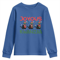 Joyous Kwanzaa Youth Sweatshirt Funny Cats With Kinara And Presents Cultural Pride Gift - Wonder Print Shop