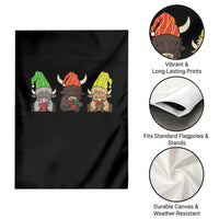 Funny Highland Cow With Kinara And Presents Cultural Pride Gift Garden Flag - Wonder Print Shop