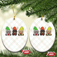 Funny Highland Cow With Kinara And Presents Cultural Pride Gift Ceramic Ornament - Wonder Print Shop