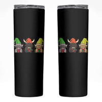 Funny Highland Cow With Kinara And Presents Cultural Pride Gift Skinny Tumbler - Wonder Print Shop