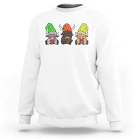 Funny Highland Cow With Kinara And Presents Cultural Pride Gift Sweatshirt - Wonder Print Shop