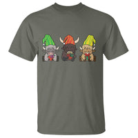 Funny Highland Cow With Kinara And Presents Cultural Pride Gift T Shirt - Wonder Print Shop