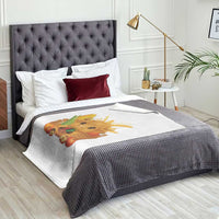 Cute Highland Cow With Kwanzaa Kinara And Presents Throw Blanket African Heritage Gift - Wonder Print Shop