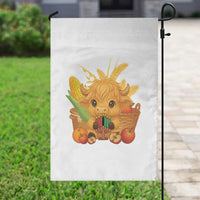Cute Highland Cow With Kwanzaa Kinara And Presents Garden Flag African Heritage Gift - Wonder Print Shop