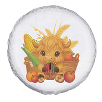 Cute Highland Cow With Kwanzaa Kinara And Presents Spare Tire Cover African Heritage Gift - Wonder Print Shop