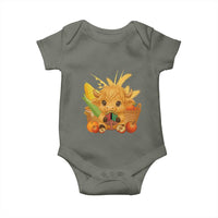 Cute Highland Cow With Kwanzaa Kinara And Presents Baby Onesie African Heritage Gift - Wonder Print Shop