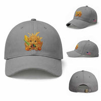Cute Highland Cow With Kwanzaa Kinara And Presents Baseball Cap African Heritage Gift