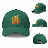 Cute Highland Cow With Kwanzaa Kinara And Presents Baseball Cap African Heritage Gift