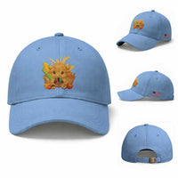 Cute Highland Cow With Kwanzaa Kinara And Presents Baseball Cap African Heritage Gift