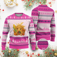 Cute Highland Cow With Kwanzaa Kinara And Presents Ugly Christmas Sweater African Heritage Gift - Wonder Print Shop