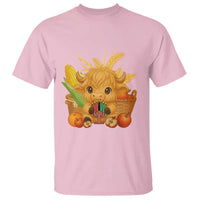 Cute Highland Cow With Kwanzaa Kinara And Presents T Shirt African Heritage Gift - Wonder Print Shop
