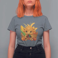 Cute Highland Cow With Kwanzaa Kinara And Presents T Shirt For Women African Heritage Gift - Wonder Print Shop