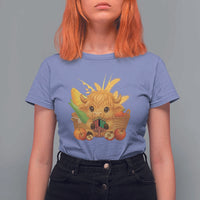 Cute Highland Cow With Kwanzaa Kinara And Presents T Shirt For Women African Heritage Gift - Wonder Print Shop