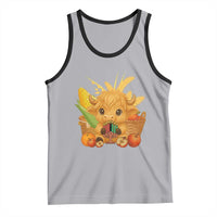 Cute Highland Cow With Kwanzaa Kinara And Presents Tank Top African Heritage Gift - Wonder Print Shop
